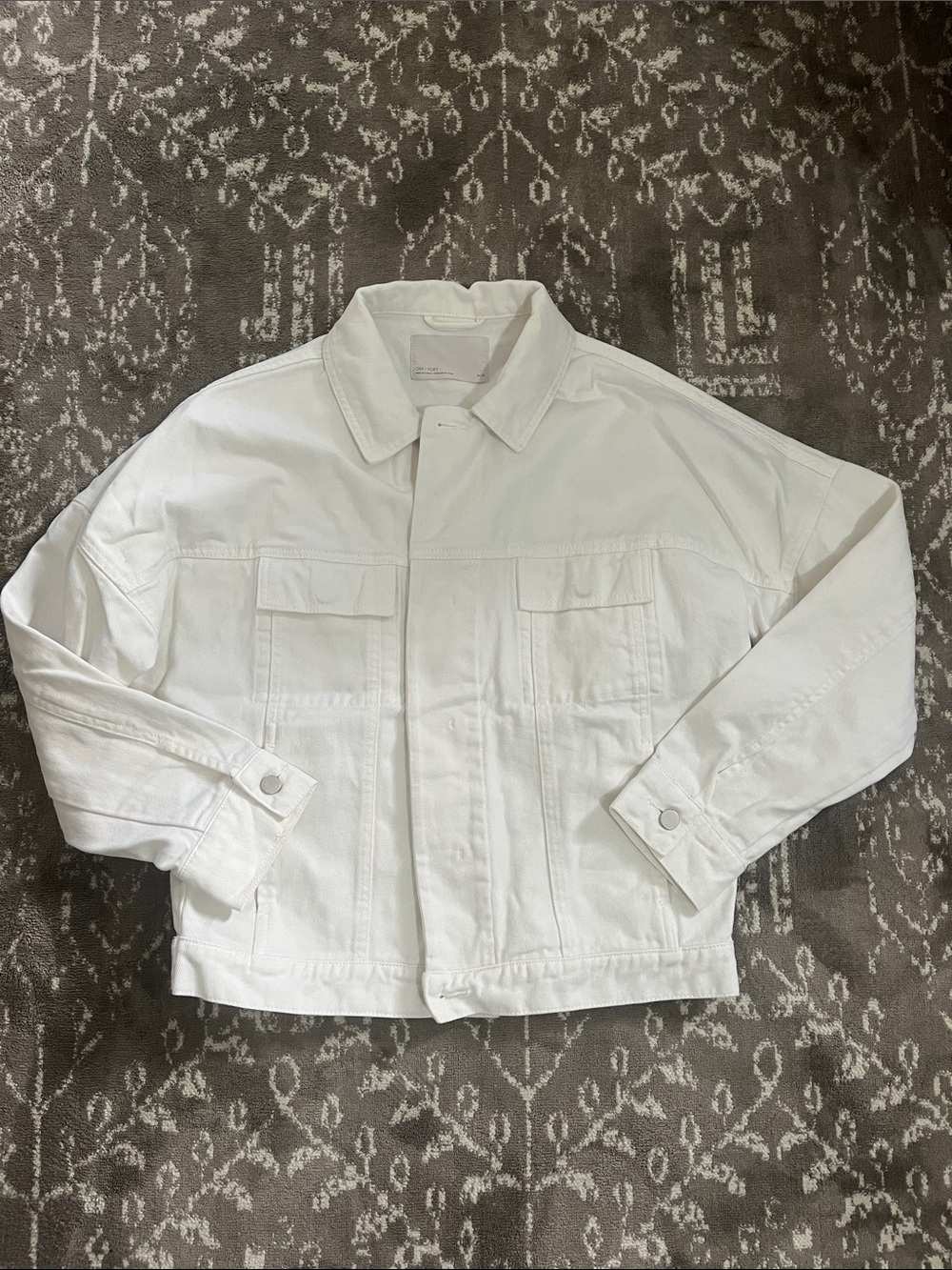 OAK + FORT White Oversized Jean Jacket
